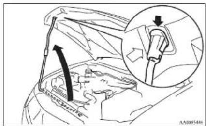 Diagram showing car engine intake with a plug inserted into the intake section, including a magnified inset highlighting the plug's internal structure.