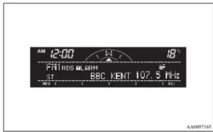 AM 12:00 H 18°C PNTROS ALARM ST BBC KENT 107.5 MHz NO 1 1 1 1 1 AU AA0097161