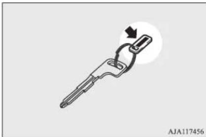 MITSUBISHI Mirage (2019) - Key number tag - 3