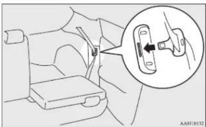 MITSUBISHI Mirage (2019) - Rear seat belt storage - 1