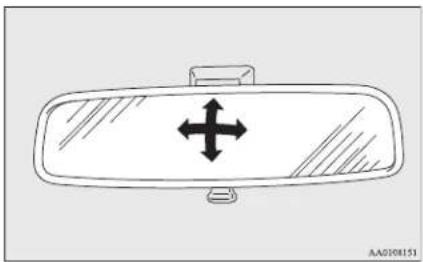 MITSUBISHI Mirage (2019) - To adjust the mirror position - 1