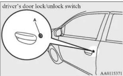 driver's door lock/unlock switch A AA0115371