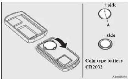 + side A - side Coin type battery CR2032 AT8006858