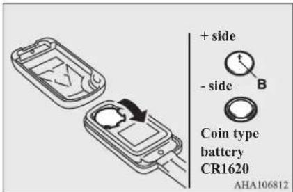 + side - side B Coin type battery CR1620 AHA106812