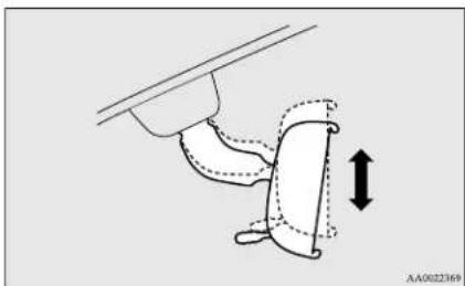 MITSUBISHI Mirage (2019) - To adjust the vertical mirror position - 1