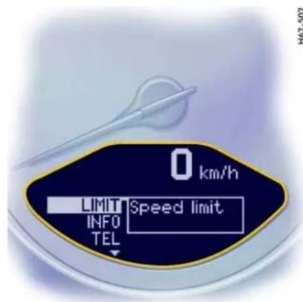 0 km/h LIMIT Speed limit INFO TEL