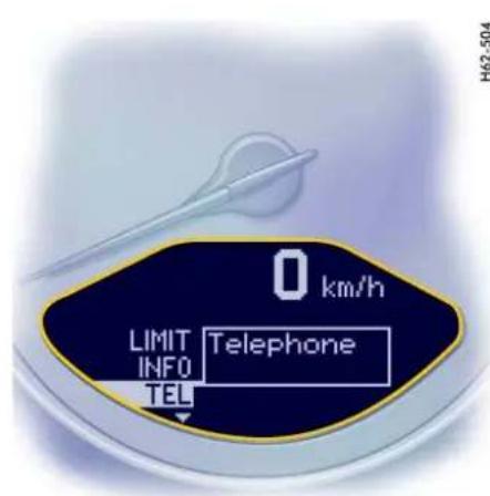 0 km/h LIMIT Telephone INFO TEL H62-504