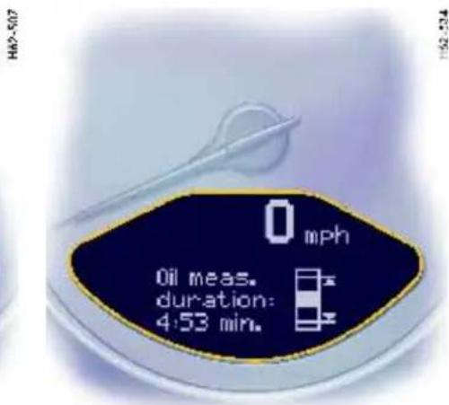 PORSCHE 911 Turbo (2008) - Initiating oil level measurement - 1