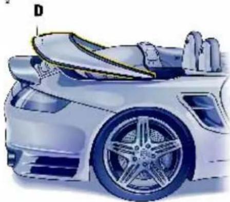 PORSCHE 911 Turbo (2008) - Opening the convertible-top compartment "D" - 1