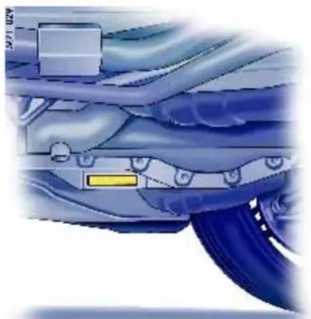 PORSCHE 911 Turbo (2008) - Tyre pressure plate - 1