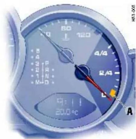 PORSCHE 911 Turbo (2008) - If there is a fault in the transmission: - 1