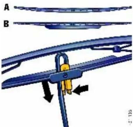 PORSCHE 911 Turbo (2008) - Risk of damage. If the wiper blades are not changed properly, they can come loose when the car is moving. - 1