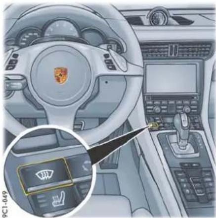 PORSCHE 911 Carrera (2012) - 关闭 “A/C MAX”(空调最高档)模式 - 1