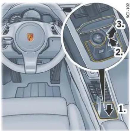 PORSCHE 911 Carrera (2012) - 收起杯座 - 1
