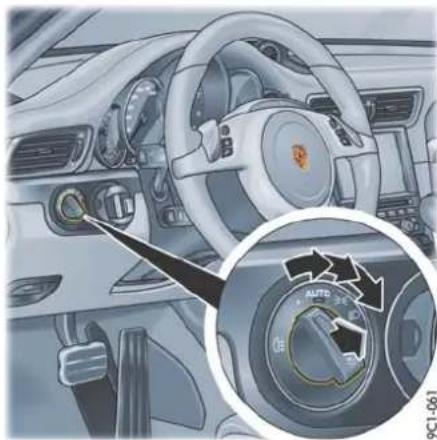 PORSCHE 911 Carrera (2012) - 车灯、转向指示灯和挡风玻璃雨刷器 - 1