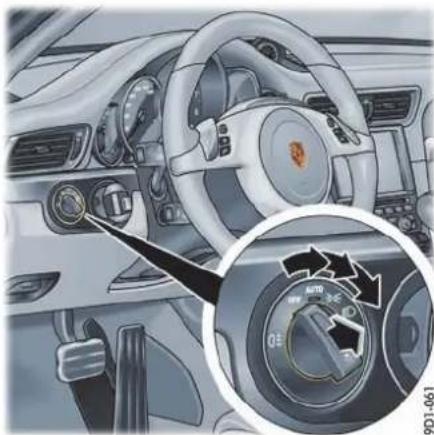 PORSCHE 911 Carrera (2013) - 车灯、转向指示灯和挡风玻璃雨刷器 - 1