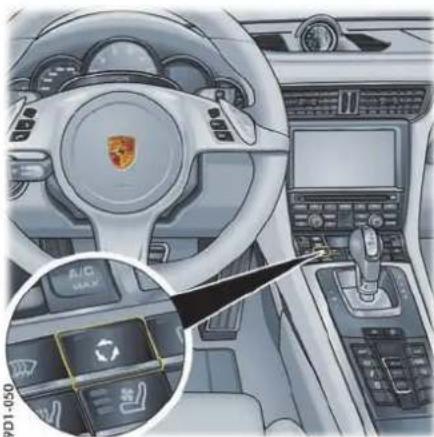 PORSCHE 911 Carrera (2013) - 关闭 “A/C MAX”(空调最高档)模式 - 2