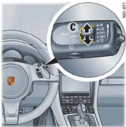 PORSCHE 911 Carrera (2014) - 调节雨量传感器灵敏度 - 2