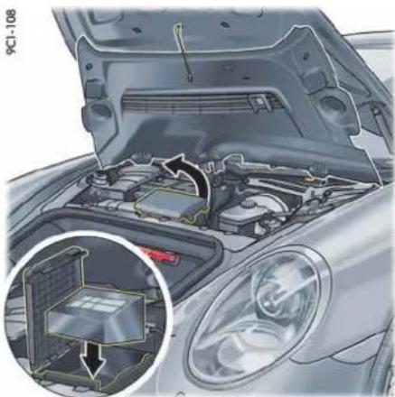 PORSCHE 911 Carrera (2014) - 取出轮胎充气机 - 2
