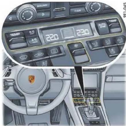 SOUND CAR TEMP A.S OFF 220 230 AUTO EXP TEMP A.S OFF 230 9E1-045