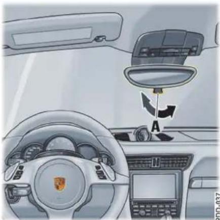 PORSCHE 911 Carrera (2015) - 作为停车辅助功能向下转动后视镜玻璃 - 1