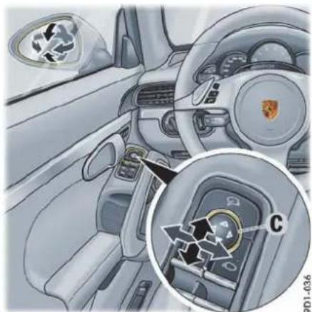 PORSCHE 911 Carrera (2015) - 调节车外后视镜 - 1