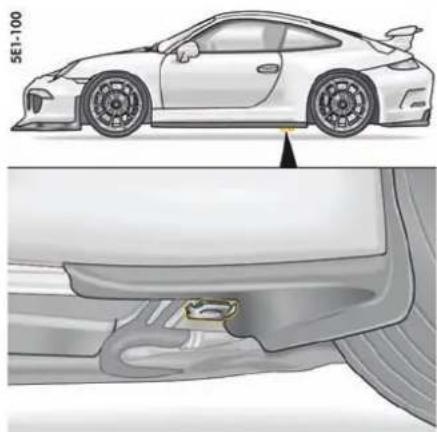 PORSCHE 911 GT3 (2015) - 使用提升平台、滚轮式千斤顶或标准千斤顶升起车辆 - 1
