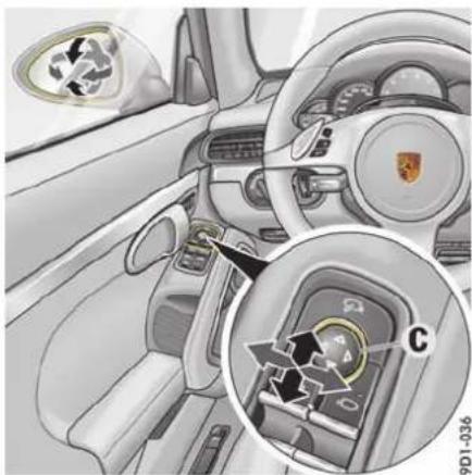 PORSCHE 911 Carrera (2016) - 调节车外后视镜 - 1
