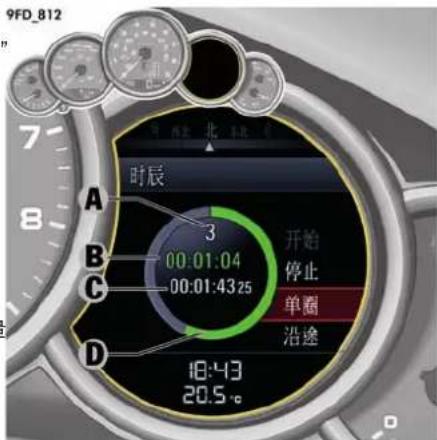 9FD_812 A 3 00:01:04 00:01:43.25 B C D 开始 停止 单圈 沿途 18:43 20.5°
