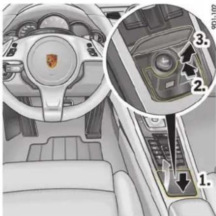 PORSCHE 911 Targa (2016) - 收起杯座 - 1