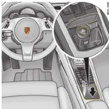 PORSCHE 911 Targa (2016) - 收起杯座 - 2