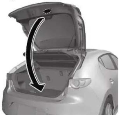 MAZDA 3 Hatchback (2021) - Closing the liftgate/trunk lid - 1