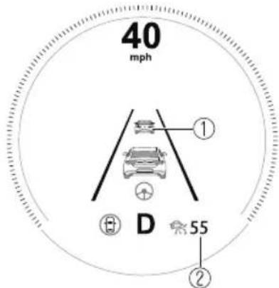 40 mph ① D 55 ②