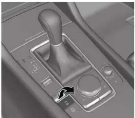 MAZDA 3 Hatchback (2021) - Applying the parking brake manually - 1