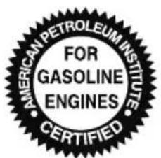 AMERICAN PETROLEUM INSTITUTE FOR GASOLINE ENGINES CERTIFIED