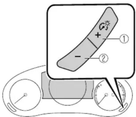 Diagram of a battery or motor with labeled components and polarity indicators