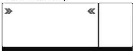 Image containing two right-pointing arrow symbols and a vertical line, likely part of a UI or layout design.