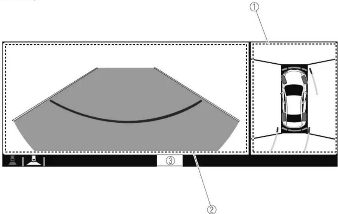 Diagram showing a car interior with labeled parts and a zoomed-in view of the vehicle's side profile.