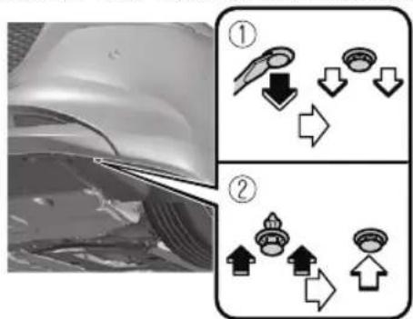 Diagram illustrating airflow or fluid flow with labeled components and directional arrows, including a magnified view of the top section.