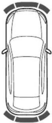 MAZDA CX-9 (2021) - ▼ Sensor Detection Range - 10
