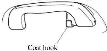 MAZDA CX-9 (2021) - Never hang heavy or sharp objects on the assist grips and coat hooks: - 1