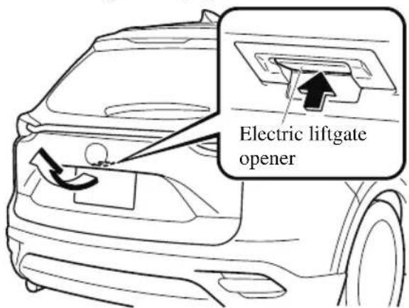 MAZDA CX-9 (2021) - Opening the liftgate with Electric liftgate opener - 1