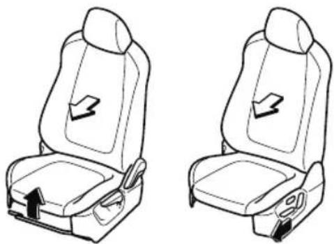 MAZDA CX-9 (2021) - Adjusting the seat position forward and back (sliding) - 1