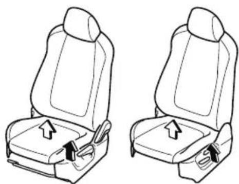 MAZDA CX-9 (2021) - Adjusting the seat height - 1