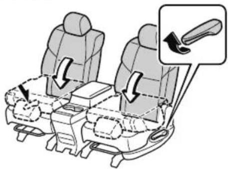 MAZDA CX-9 (2021) - Folding the seatbacks - 1