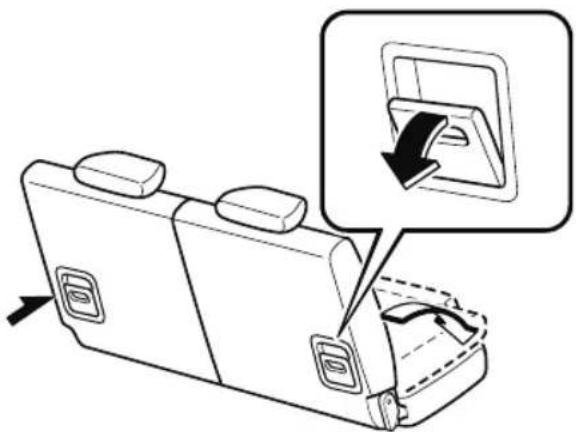 MAZDA CX-9 (2021) - Folding the seatbacks (With lever) - 2
