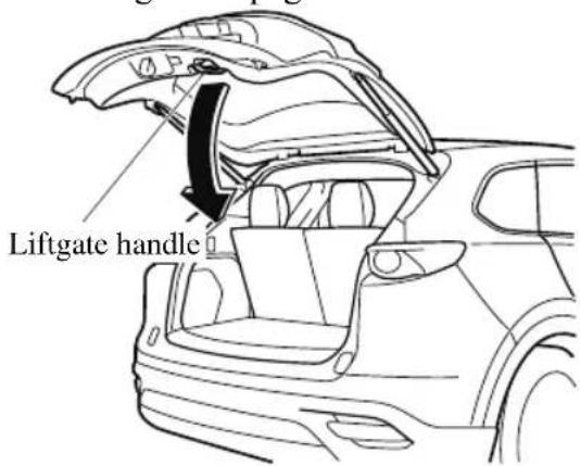 MAZDA CX-9 (2021) - Closing the liftgate - 1