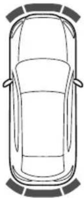 MAZDA CX-9 (2021) - ▼ Sensor Detection Range - 13