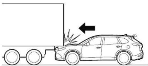 MAZDA CX-9 (2021) - Limitations to front/near front collision detection: - 3