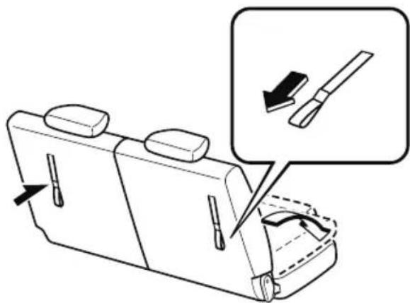 MAZDA CX-9 (2021) - Folding the seatbacks (With strap) - 2